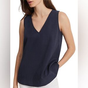 NWT Country Road V-Neck Tank Top in Navy Blue, Size 14